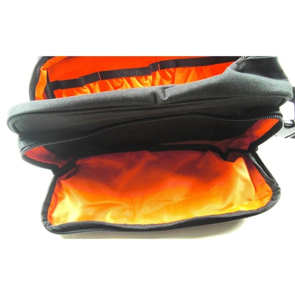 Mens Toiletry Bag with Zippers Canvas Case Organizer Portable Travel Black Kit - Picture 7 of 10